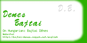 denes bajtai business card